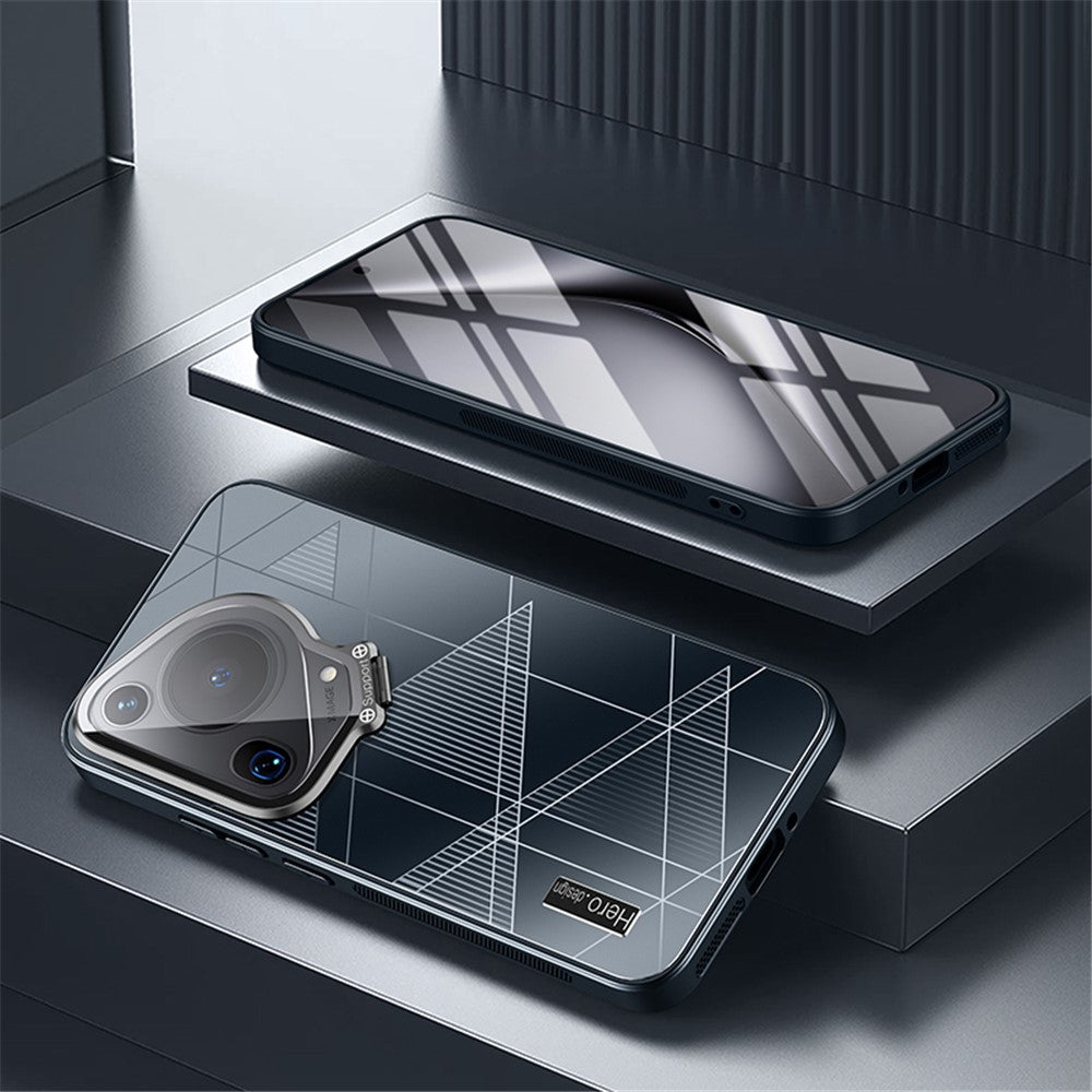 For Huawei Pura 70 Ultra Case Glass Lens Guard Kickstand TPU + PC Phone Back Cover