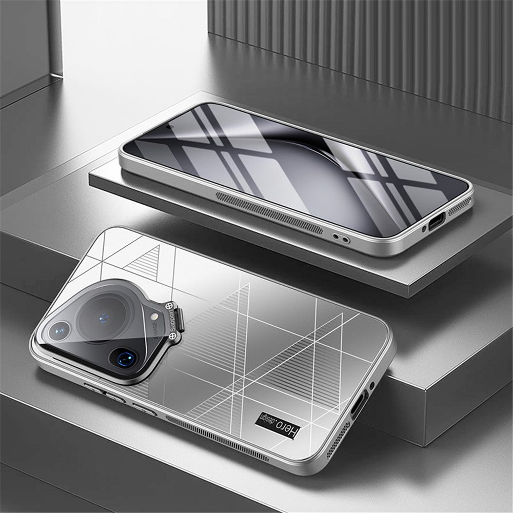 For Huawei Pura 70 Ultra Case Glass Lens Guard Kickstand TPU + PC Phone Back Cover