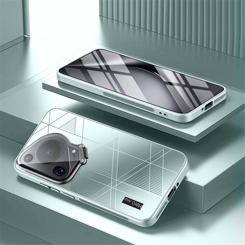 For Huawei Pura 70 Ultra Case Glass Lens Guard Kickstand TPU + PC Phone Back Cover
