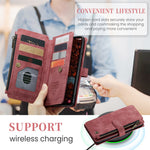 CASEME Til Samsung Galaxy S25+ Telefoncovers med Rem C30 Lynlås Flere Kortlommer PU Læder Cover
