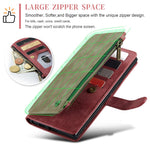 CASEME For Samsung Galaxy S25 Ultra Phone Cases with Strap  C30 Zipper Multiple Card Holder PU Leather Cover