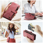 CASEME For Samsung Galaxy S25 Ultra Phone Cases with Strap  C30 Zipper Multiple Card Holder PU Leather Cover