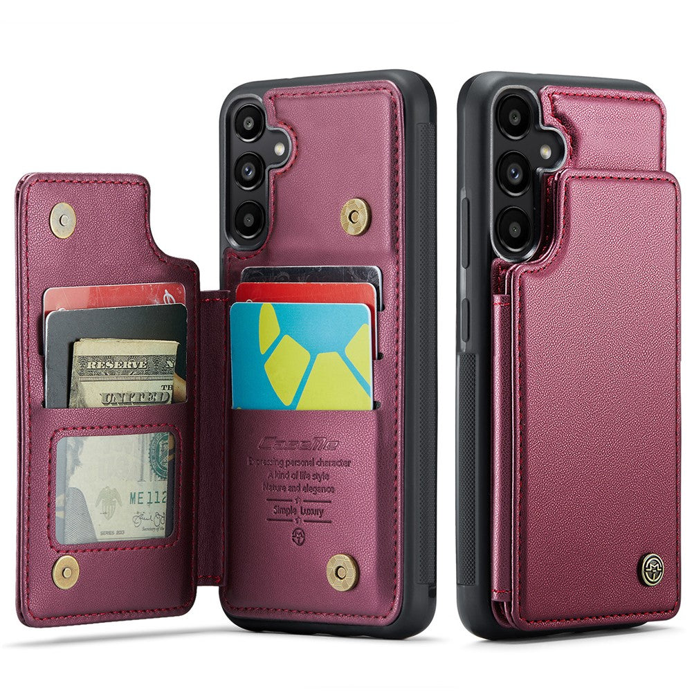 CASEME til Samsung Galaxy A36 5G Telefoncover C22 Læder Bagcover med RFID Blokerende Kortpladser