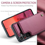 CASEME til Samsung Galaxy A36 5G Telefoncover C22 Læder Bagcover med RFID Blokerende Kortpladser