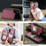CASEME til Samsung Galaxy A36 5G Telefoncover C22 Læder Bagcover med RFID Blokerende Kortpladser