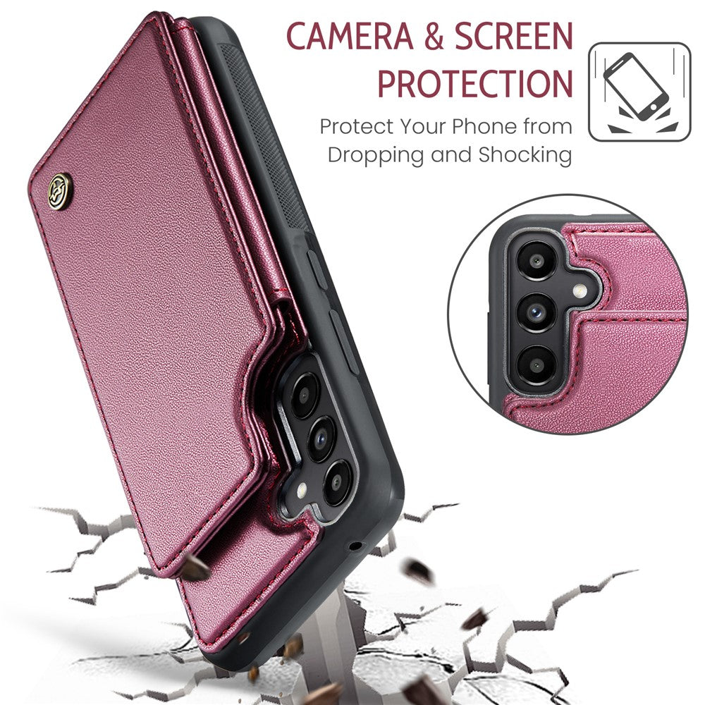 CASEME til Samsung Galaxy A36 5G Telefoncover C22 Læder Bagcover med RFID Blokerende Kortpladser