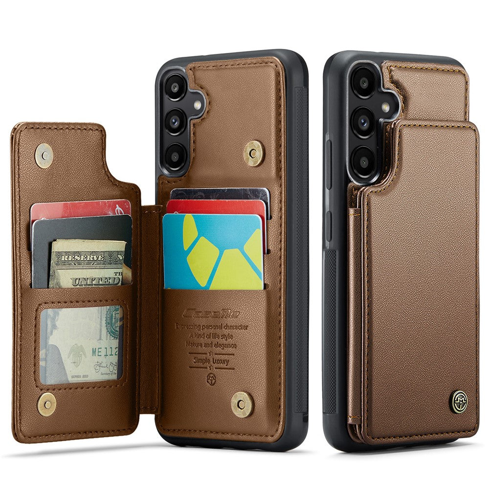 CASEME til Samsung Galaxy A36 5G Telefoncover C22 Læder Bagcover med RFID Blokerende Kortpladser