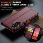 CASEME For Samsung Galaxy A26 5G Leather Case 023 RFID Blocking 3 Card Slot Mobile Cover