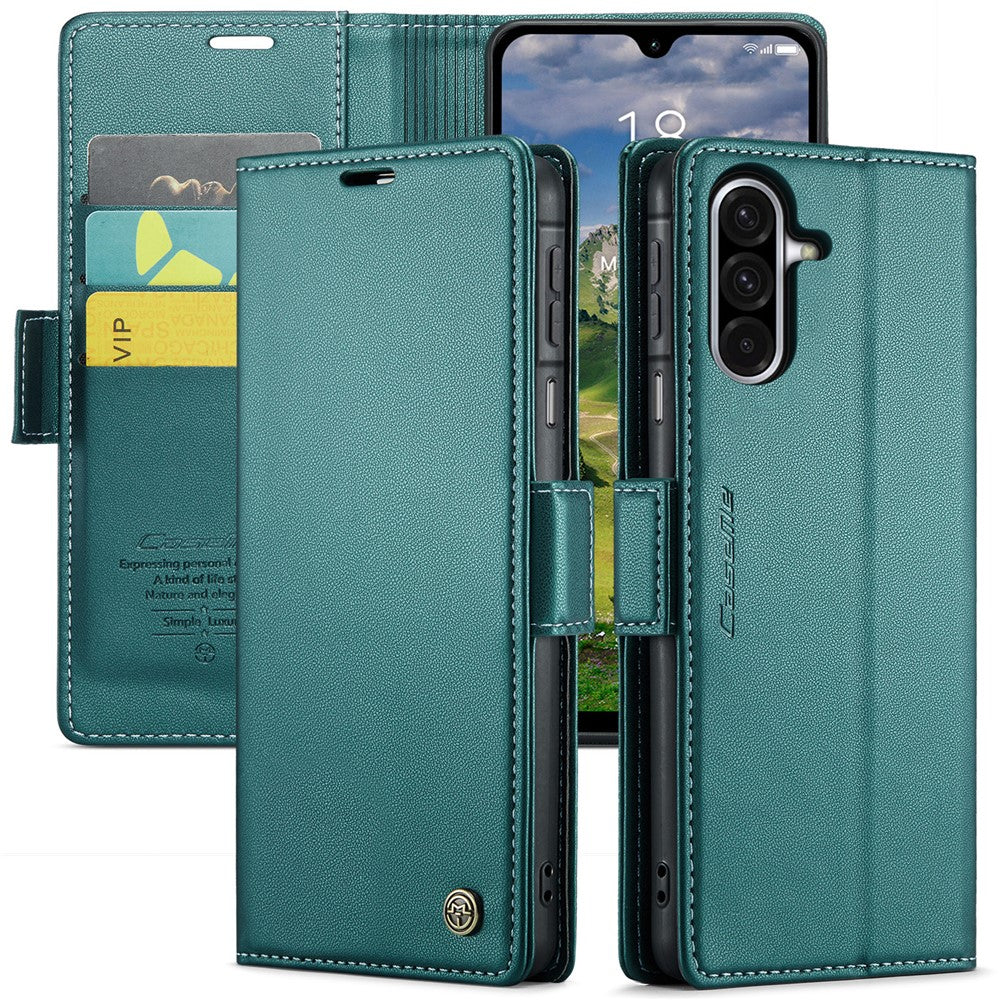 CASEME For Samsung Galaxy A26 5G Leather Case 023 RFID Blocking 3 Card Slot Mobile Cover