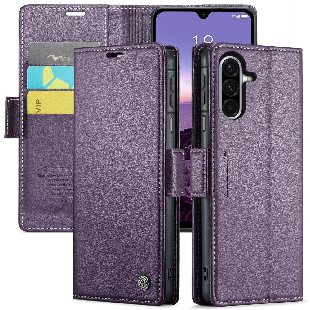 CASEME For Samsung Galaxy A26 5G Leather Case 023 RFID Blocking 3 Card Slot Mobile Cover