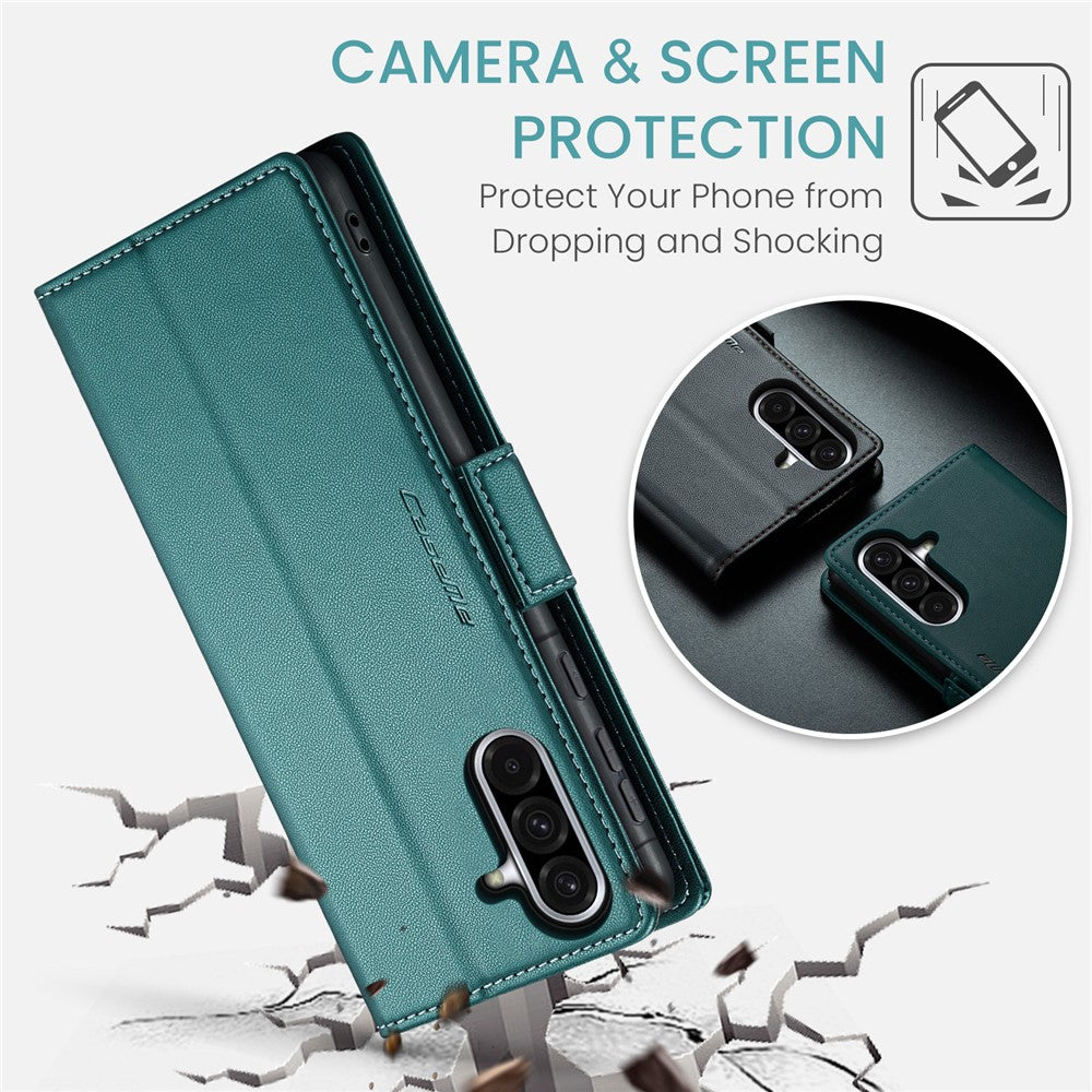 CASEME For Samsung Galaxy A56 5G Leather Case  023 RFID Blocking 3 Card Slot Mobile Cover