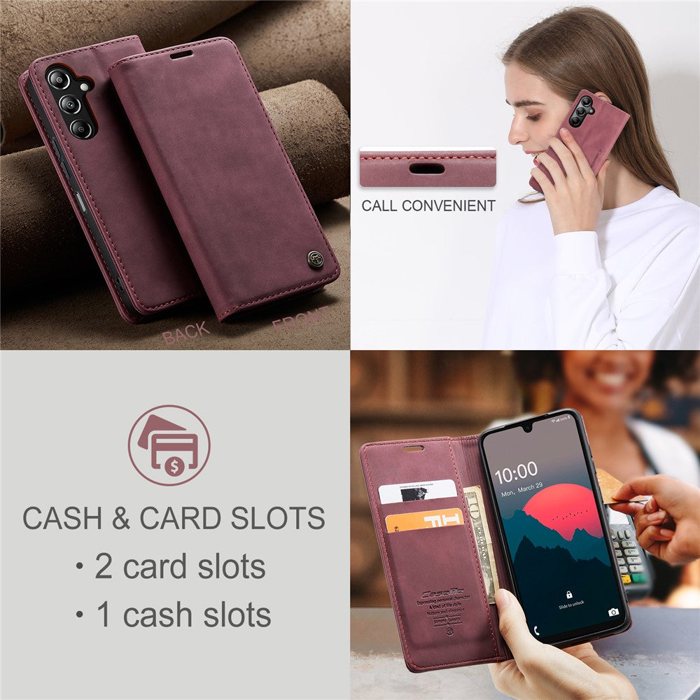 CASEME For Samsung Galaxy A26 5G Case  013 Series Card Holder Stand Leather Phone Cover