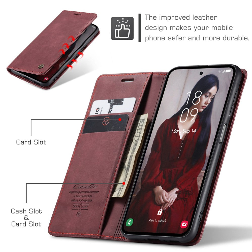 CASEME til Samsung Galaxy A36 5G Cover 013-serien Kortholder Stander Læder Telefoncover