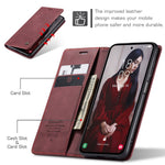 CASEME 013 Series For Samsung Galaxy A56 5G Case Card Holder Stand Leather Phone Cover