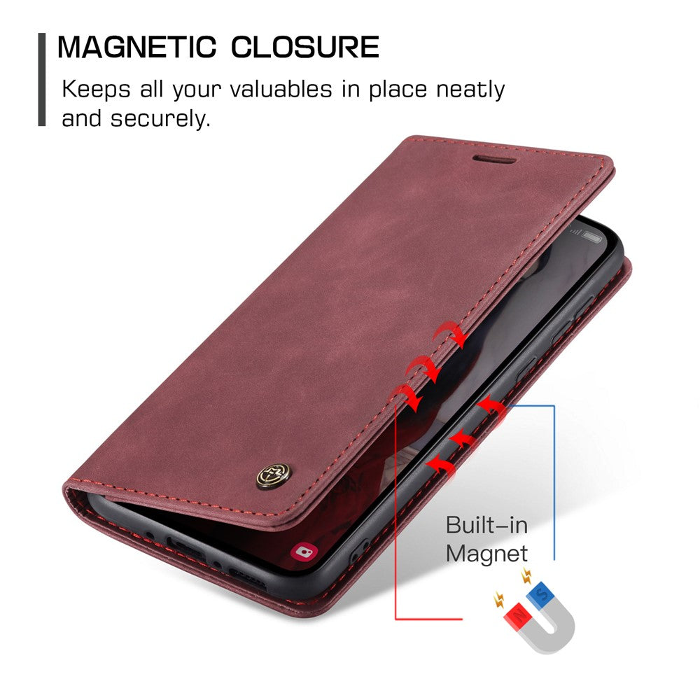 CASEME 013 Series For Samsung Galaxy A56 5G Case Card Holder Stand Leather Phone Cover