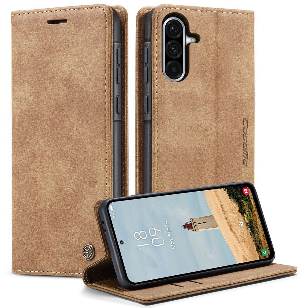 CASEME 013 Series For Samsung Galaxy A56 5G Case Card Holder Stand Leather Phone Cover