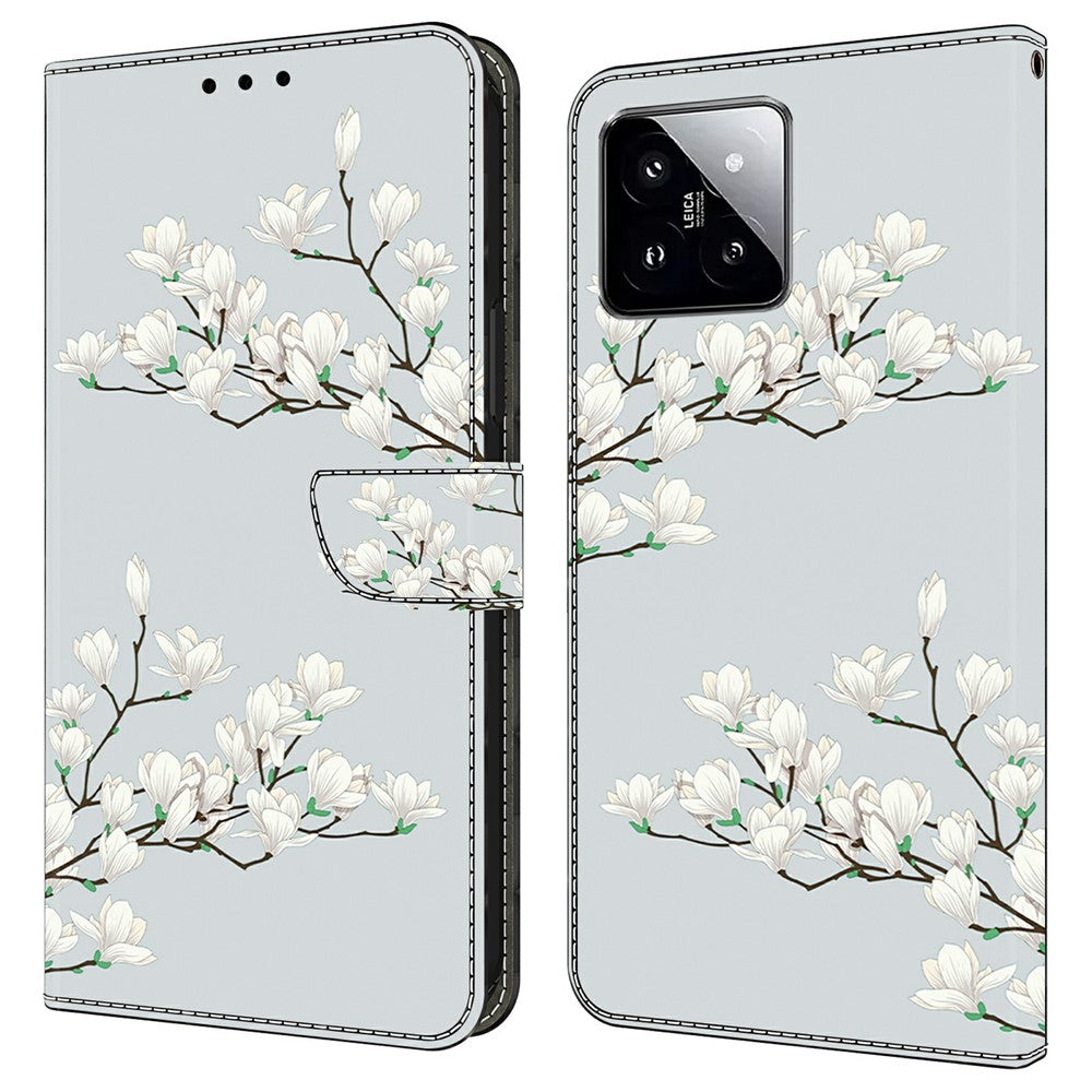 For Xiaomi 14T Pro Case Pattern Printing Anti-Drop Leather Flip Wallet Phone Cover