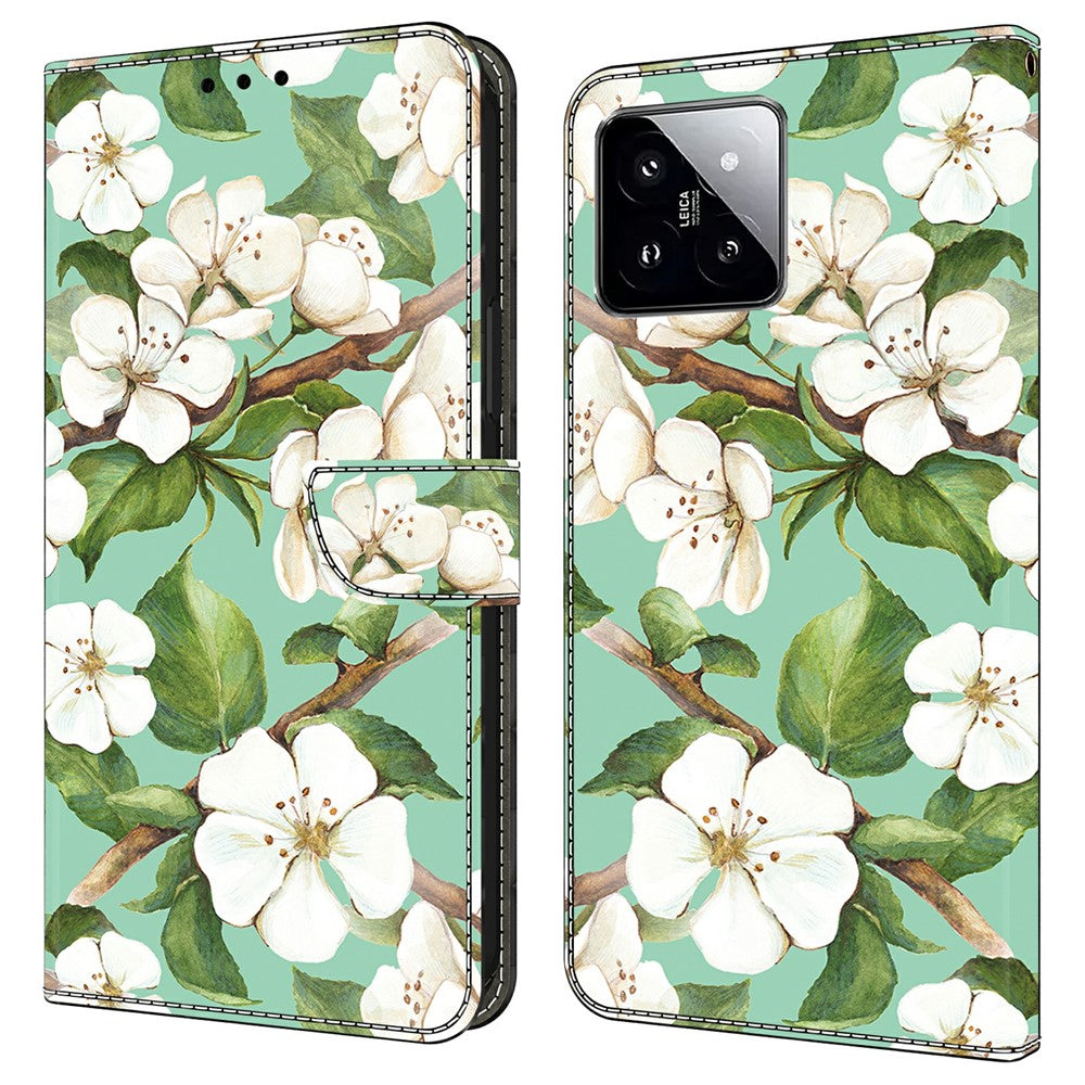 For Xiaomi 14T Pro Case Pattern Printing Anti-Drop Leather Flip Wallet Phone Cover