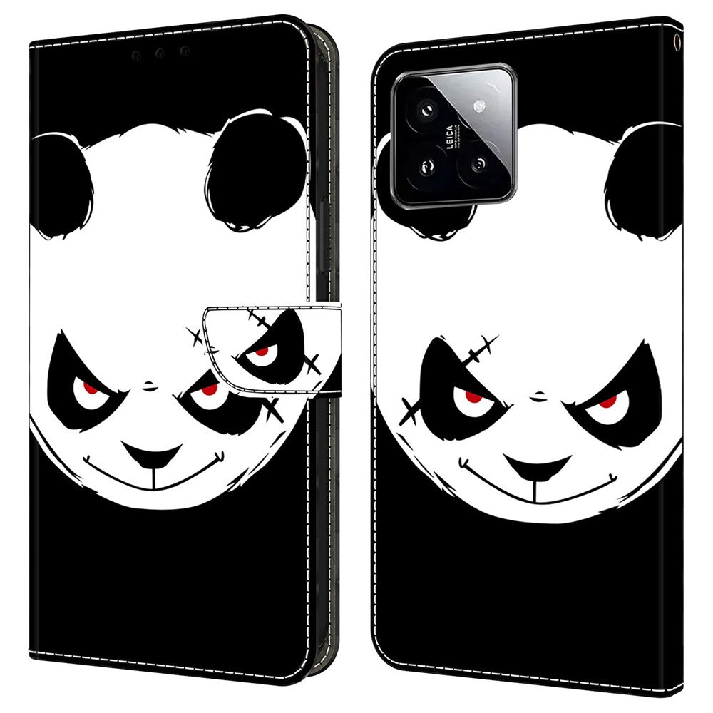 For Xiaomi 14T Pro Case Pattern Printing Anti-Drop Leather Flip Wallet Phone Cover