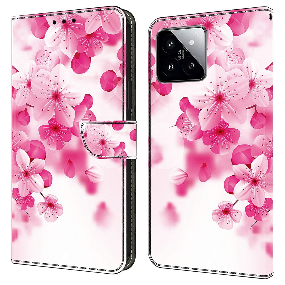 For Xiaomi 14T Pro Case Pattern Printing Anti-Drop Leather Flip Wallet Phone Cover