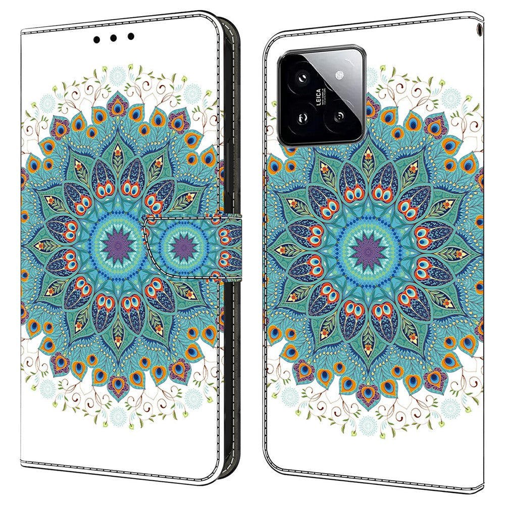 For Xiaomi 14T Pro Case Pattern Printing Anti-Drop Leather Flip Wallet Phone Cover