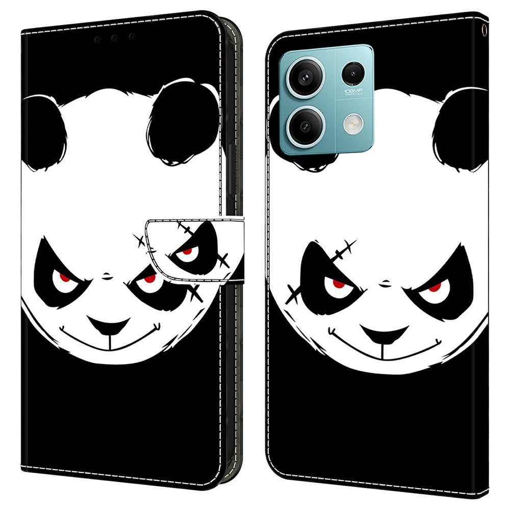For Xiaomi Redmi Note 13 5G Case Pattern Printing Anti-Drop Leather Flip Wallet Phone Cover