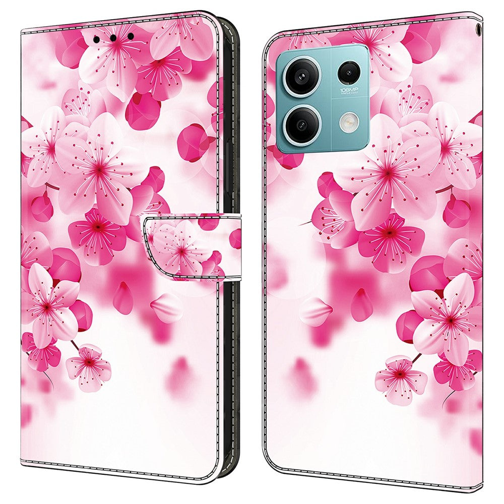 For Xiaomi Redmi Note 13 5G Case Pattern Printing Anti-Drop Leather Flip Wallet Phone Cover