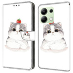 Xiaomi Redmi Note 13 4G-skal med mönstertryck, fallskyddande läder, plånboksfodral