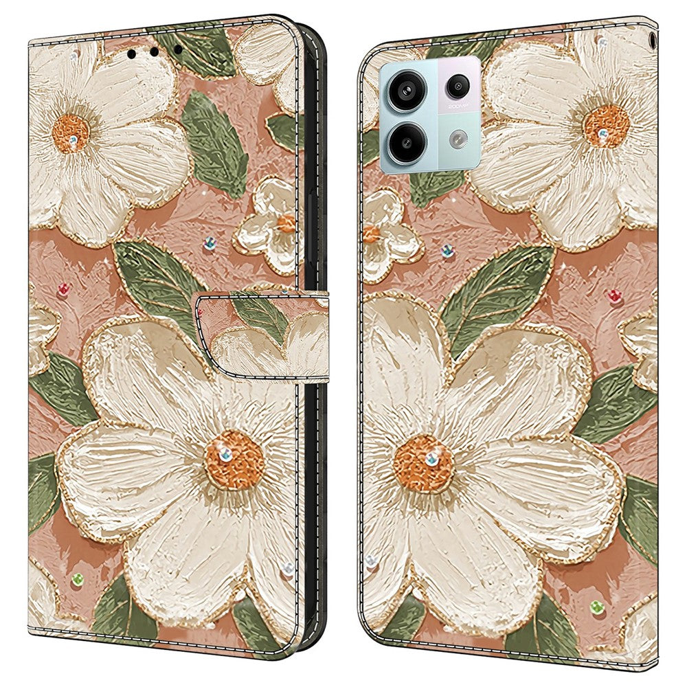 For Xiaomi Redmi Note 13 Pro 5G Case Pattern Printing Anti-Drop Leather Flip Wallet Phone Cover