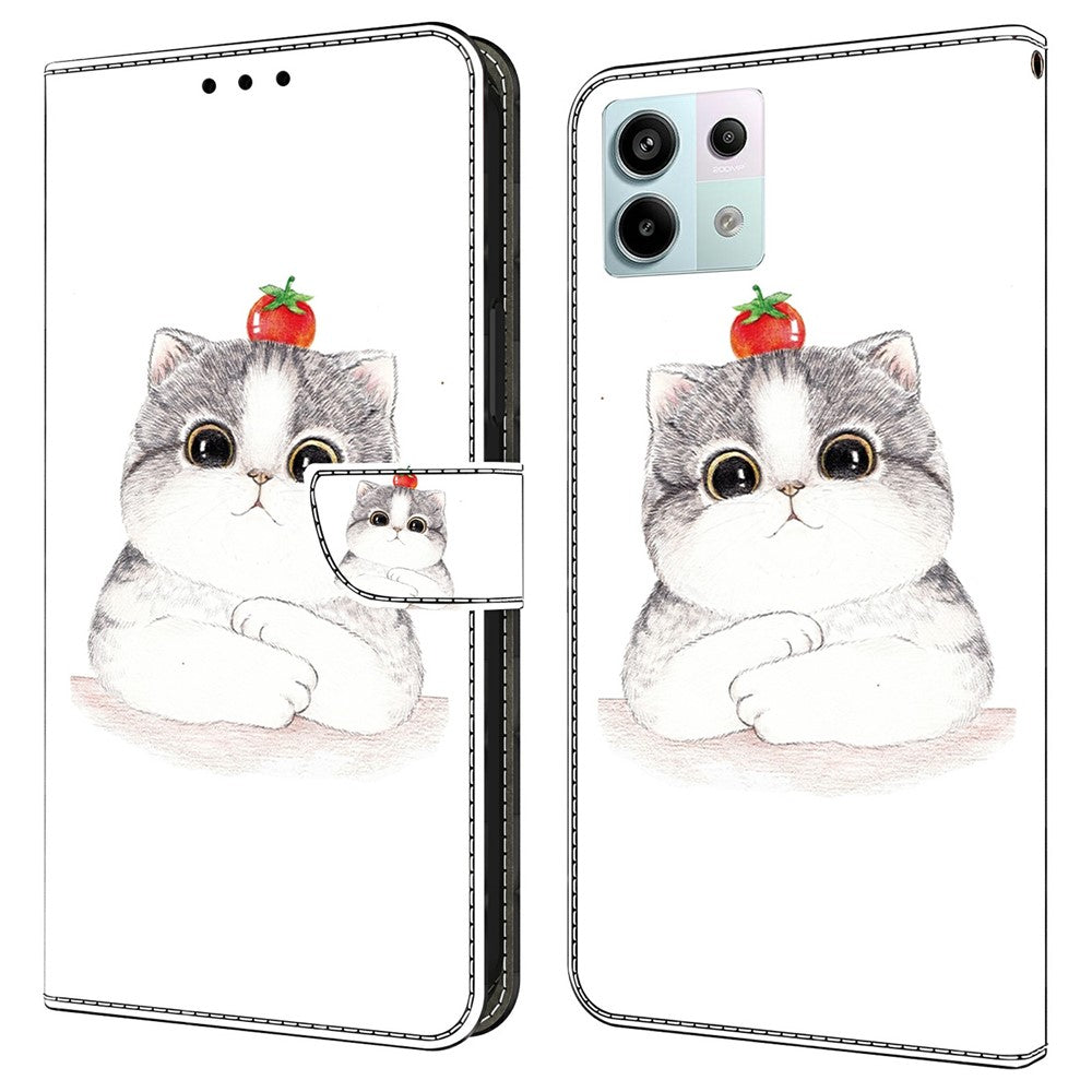 For Xiaomi Redmi Note 13 Pro 5G Case Pattern Printing Anti-Drop Leather Flip Wallet Phone Cover