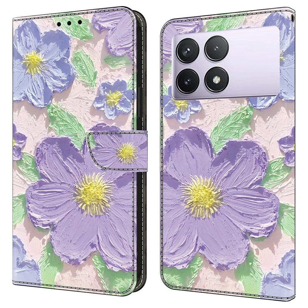 For Xiaomi Redmi Note 13 Pro 4G Case Pattern Printing Anti-Drop Leather Flip Wallet Phone Cover