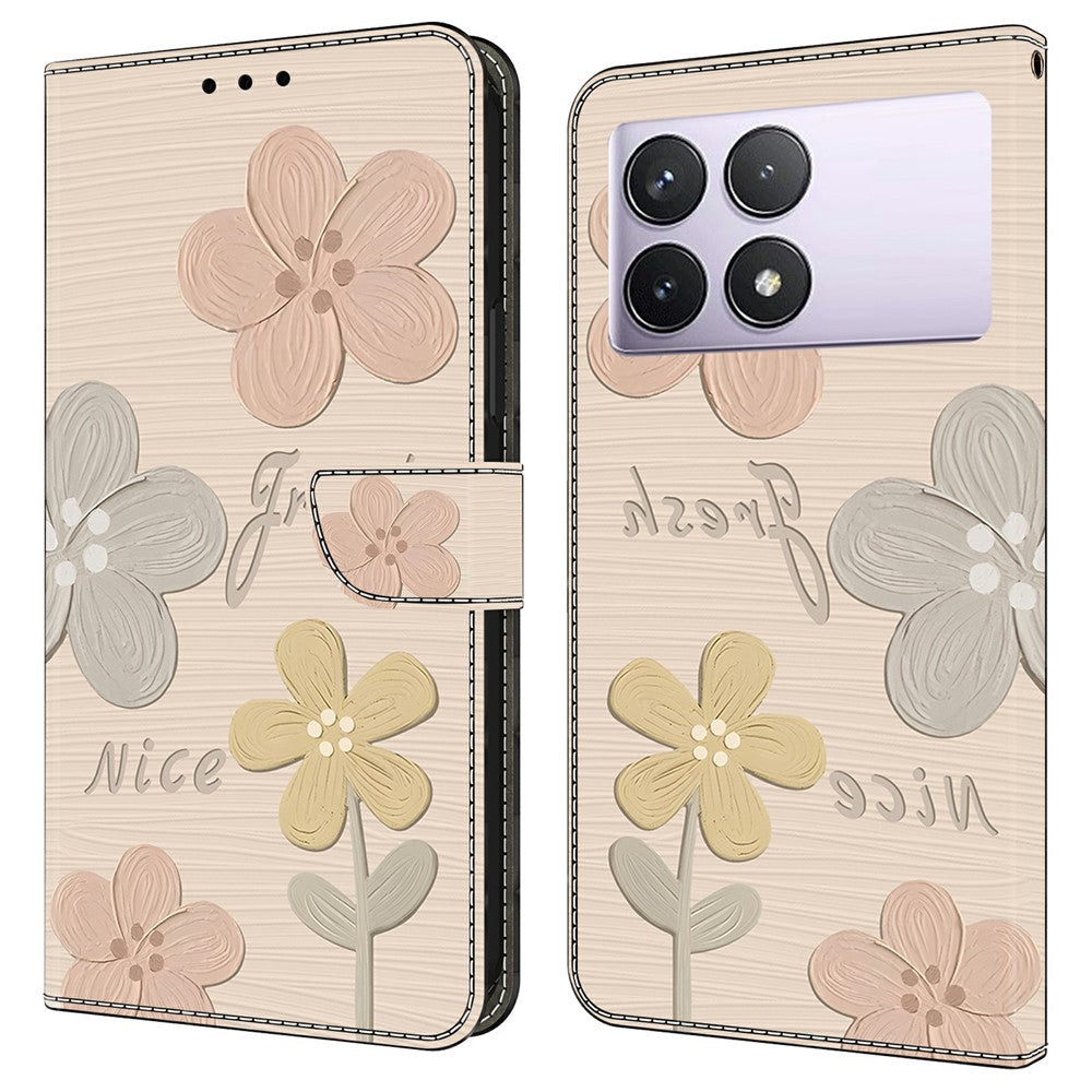 For Xiaomi Redmi Note 13 Pro 4G Case Pattern Printing Anti-Drop Leather Flip Wallet Phone Cover