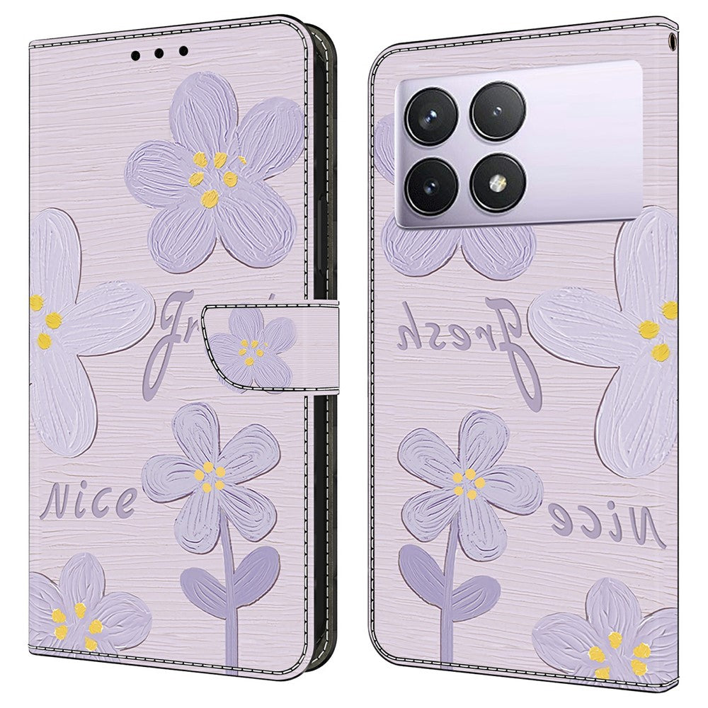 For Xiaomi Redmi Note 13 Pro 4G Case Pattern Printing Anti-Drop Leather Flip Wallet Phone Cover
