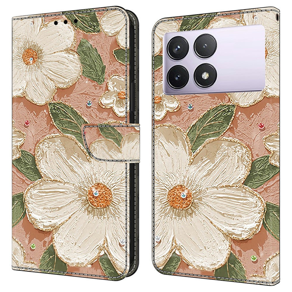 For Xiaomi Redmi Note 13 Pro 4G Case Pattern Printing Anti-Drop Leather Flip Wallet Phone Cover