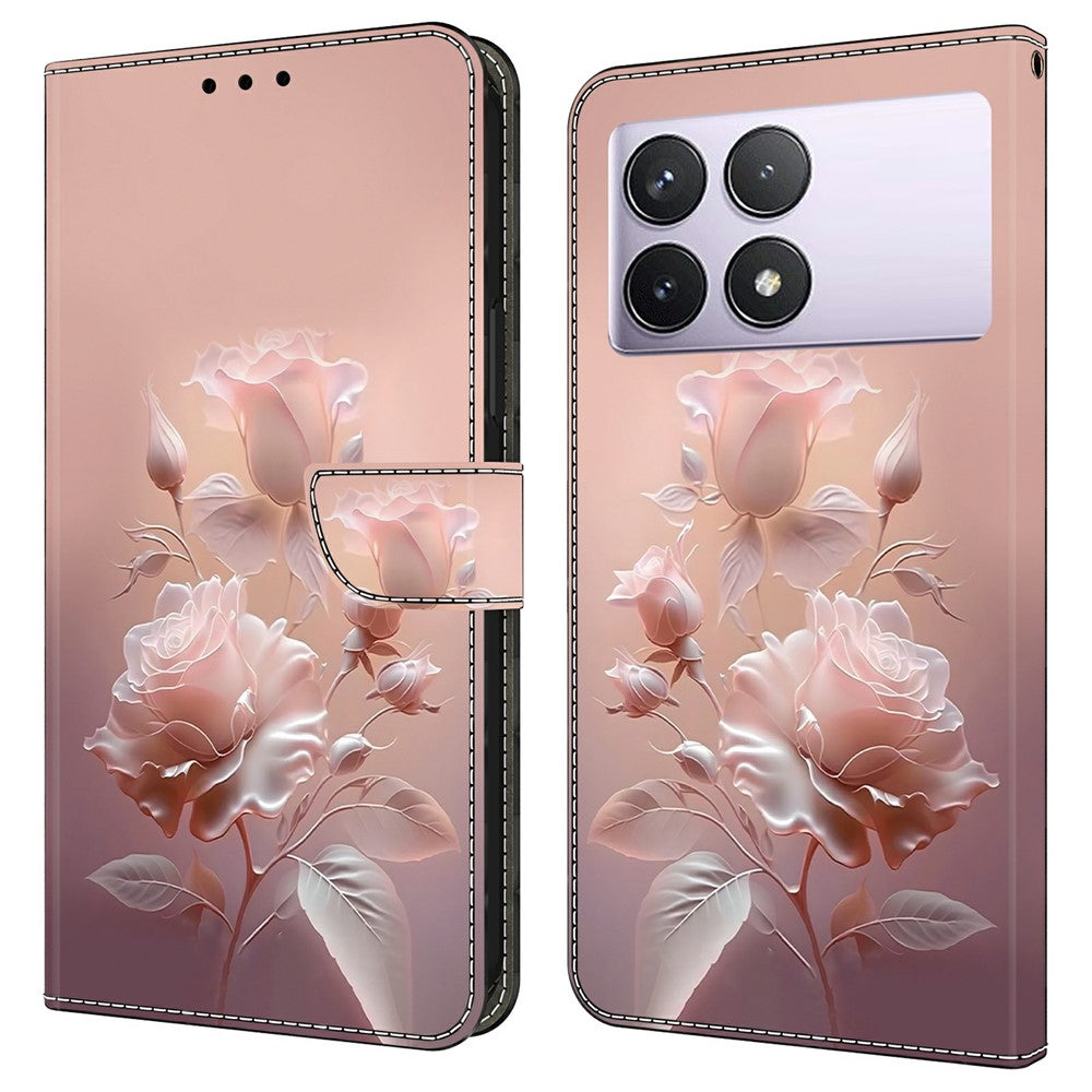 For Xiaomi Redmi Note 13 Pro 4G Case Pattern Printing Anti-Drop Leather Flip Wallet Phone Cover