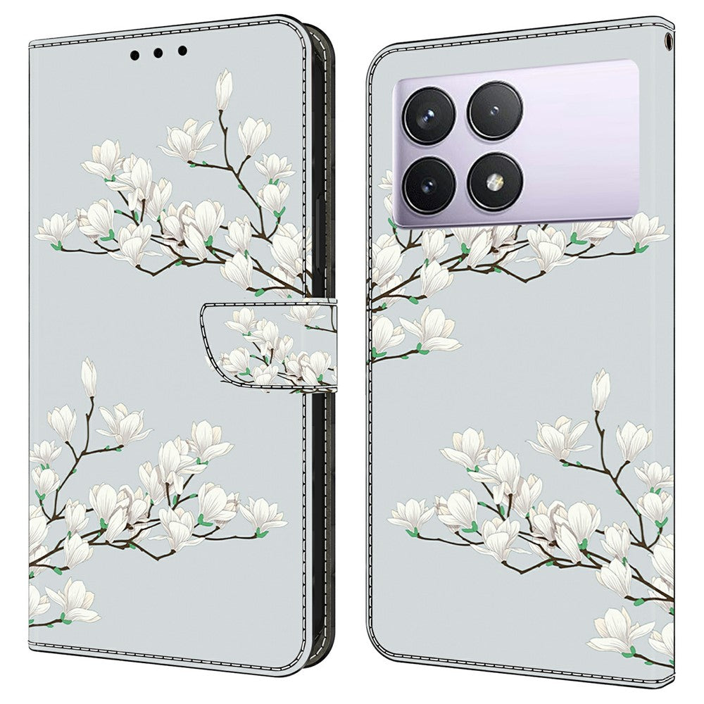 For Xiaomi Redmi Note 13 Pro 4G Case Pattern Printing Anti-Drop Leather Flip Wallet Phone Cover