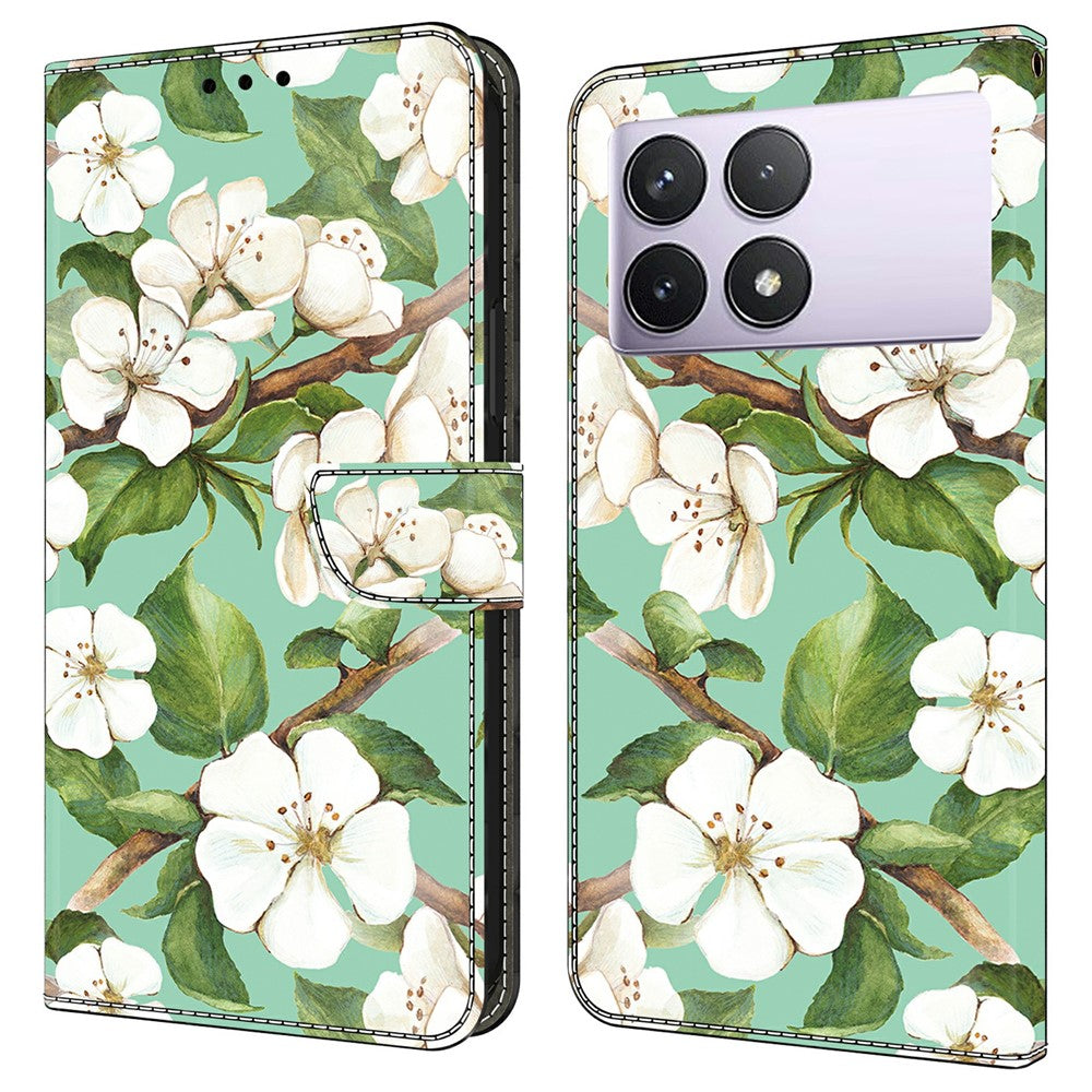 For Xiaomi Redmi Note 13 Pro 4G Case Pattern Printing Anti-Drop Leather Flip Wallet Phone Cover