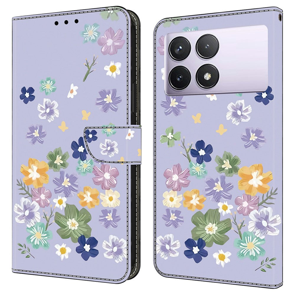 For Xiaomi Redmi Note 13 Pro 4G Case Pattern Printing Anti-Drop Leather Flip Wallet Phone Cover