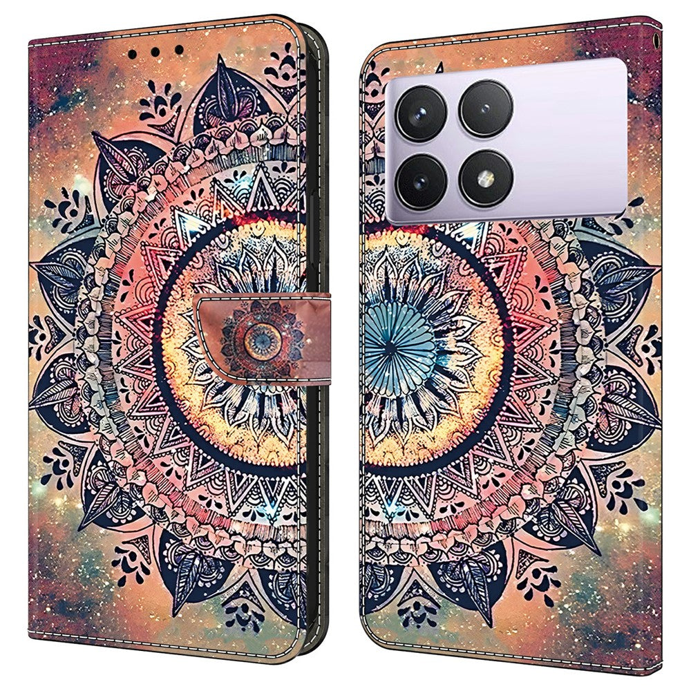 For Xiaomi Redmi Note 13 Pro 4G Case Pattern Printing Anti-Drop Leather Flip Wallet Phone Cover