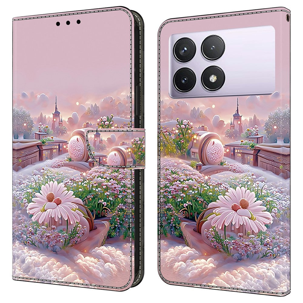 For Xiaomi Redmi Note 13 Pro 4G Case Pattern Printing Anti-Drop Leather Flip Wallet Phone Cover
