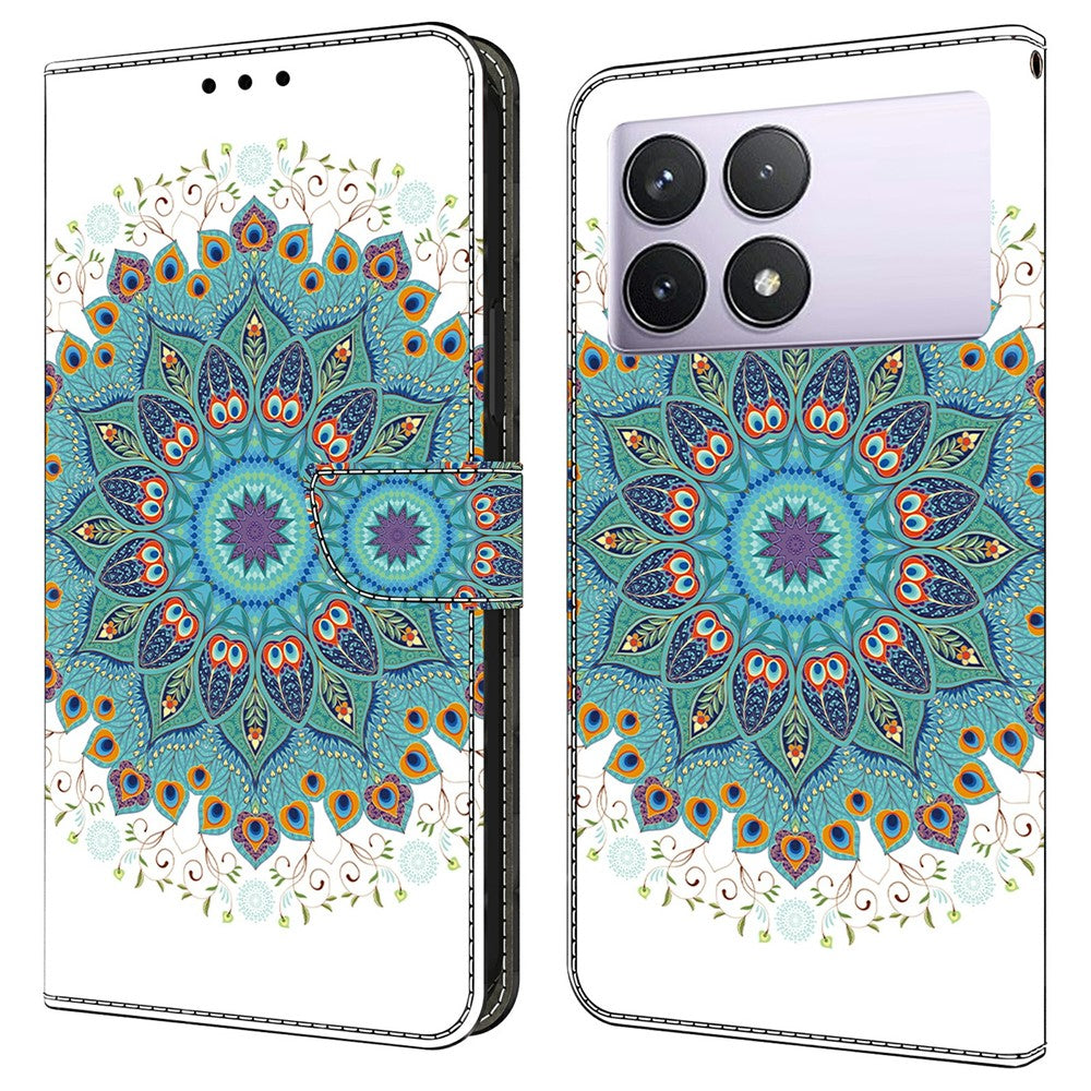 For Xiaomi Redmi Note 13 Pro 4G Case Pattern Printing Anti-Drop Leather Flip Wallet Phone Cover