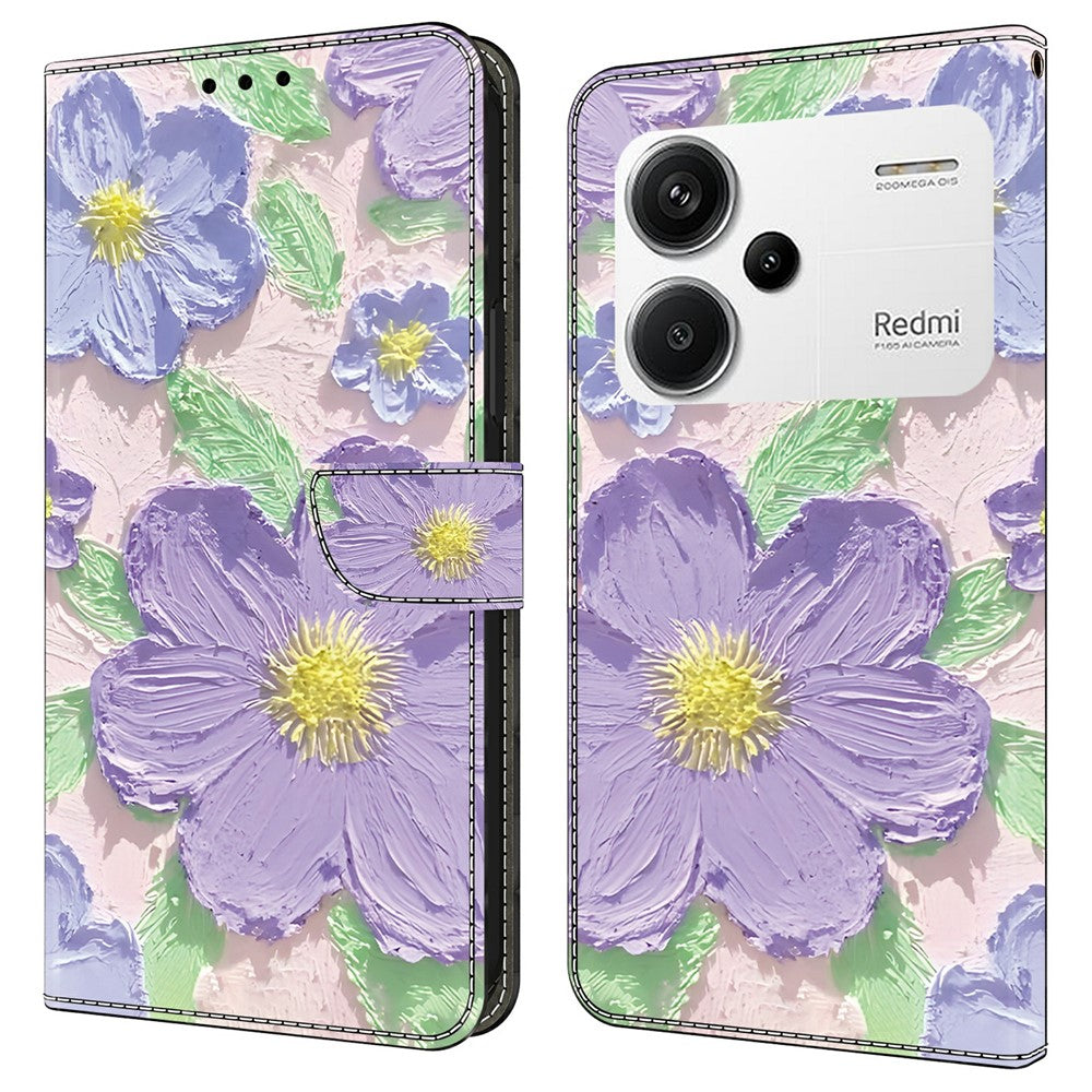 For Xiaomi Redmi Note 13 Pro+ 5G Case Pattern Printing Anti-Drop Leather Flip Wallet Phone Cover