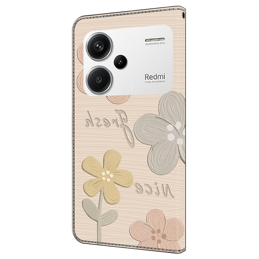 For Xiaomi Redmi Note 13 Pro+ 5G Case Pattern Printing Anti-Drop Leather Flip Wallet Phone Cover