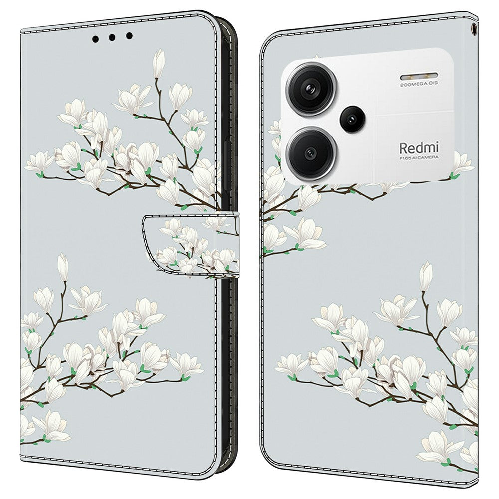 For Xiaomi Redmi Note 13 Pro+ 5G Case Pattern Printing Anti-Drop Leather Flip Wallet Phone Cover