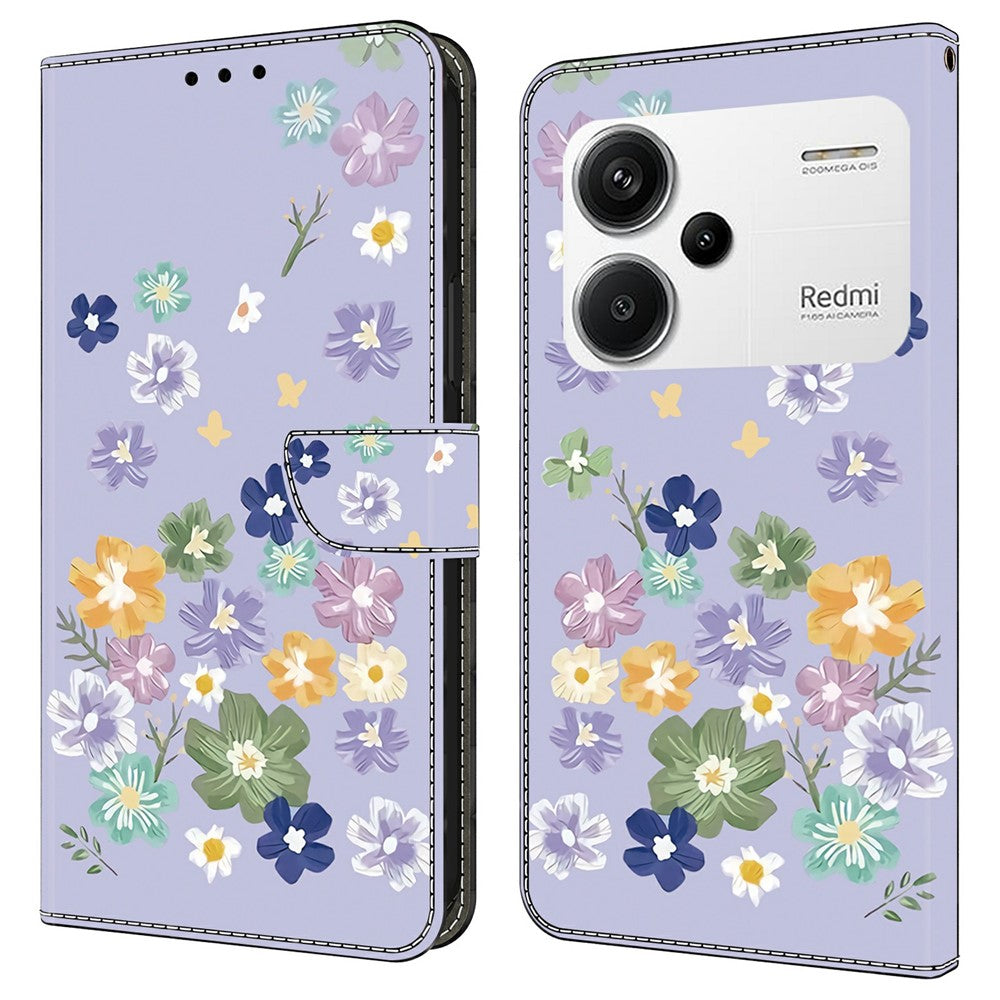 For Xiaomi Redmi Note 13 Pro+ 5G Case Pattern Printing Anti-Drop Leather Flip Wallet Phone Cover