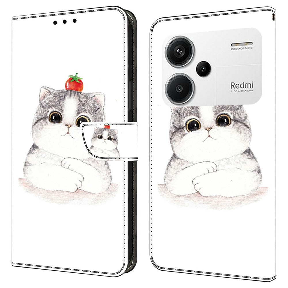 For Xiaomi Redmi Note 13 Pro+ 5G Case Pattern Printing Anti-Drop Leather Flip Wallet Phone Cover