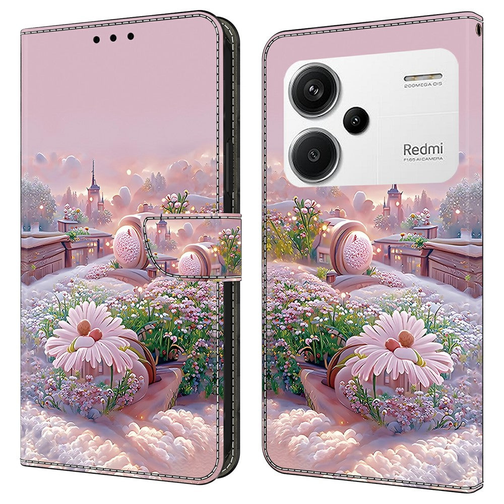 For Xiaomi Redmi Note 13 Pro+ 5G Case Pattern Printing Anti-Drop Leather Flip Wallet Phone Cover