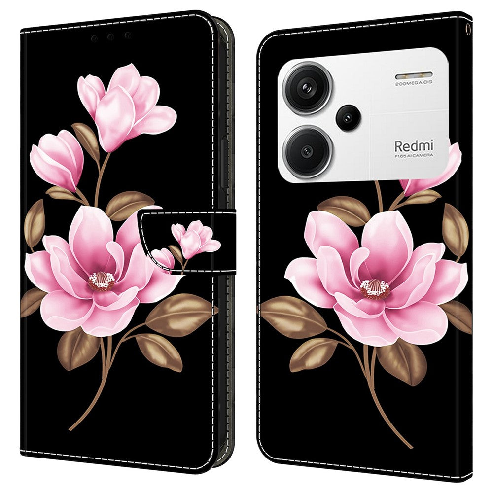 For Xiaomi Redmi Note 13 Pro+ 5G Case Pattern Printing Anti-Drop Leather Flip Wallet Phone Cover