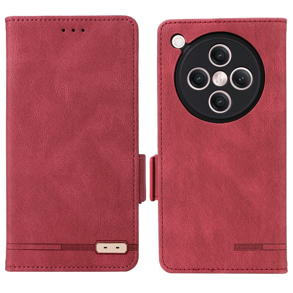 For Oppo Find X8 5G Case Leather Wallet Flip Phone Cover with Hardware Decor