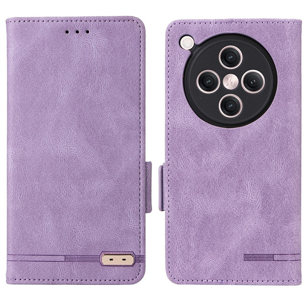 For Oppo Find X8 5G Case Leather Wallet Flip Phone Cover with Hardware Decor